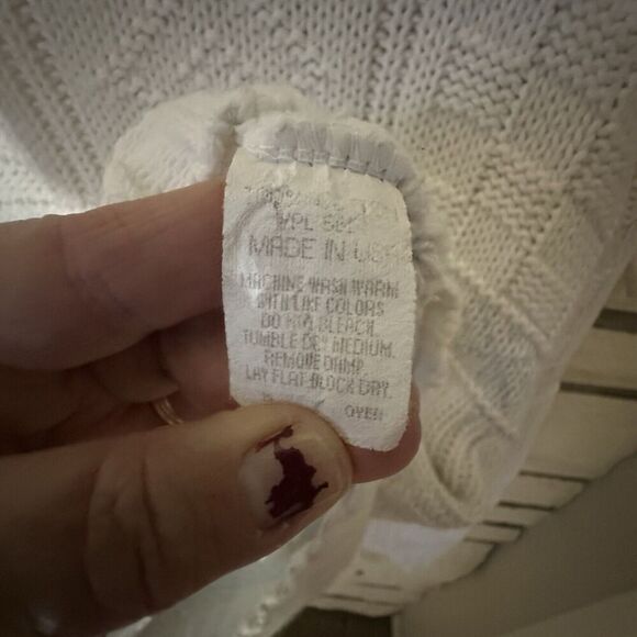 Isle Of Cotton Women’s Knit Sweater Size Large Tulips Flowers Made In USA Granny - Picture 5 of 7